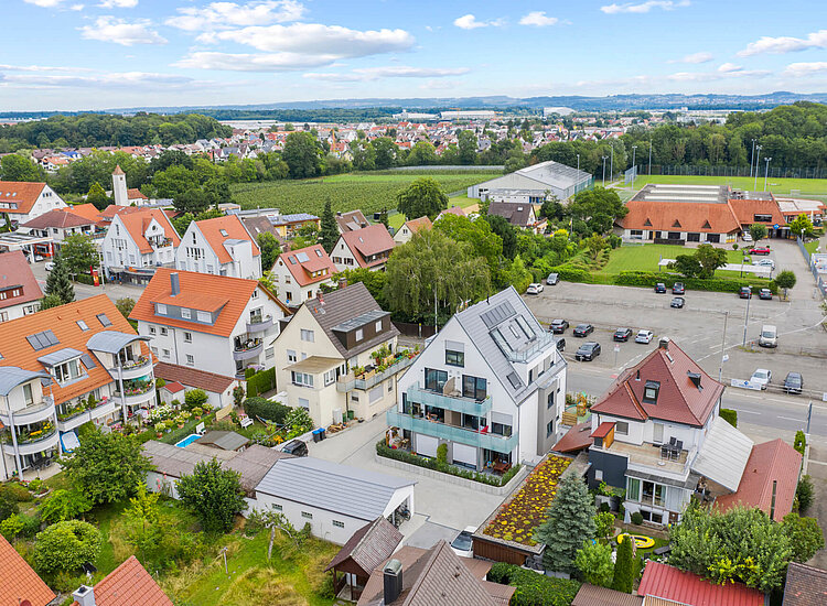 Vogelperspektive Bauprojekt Teuringerstraße Friedrichshafen